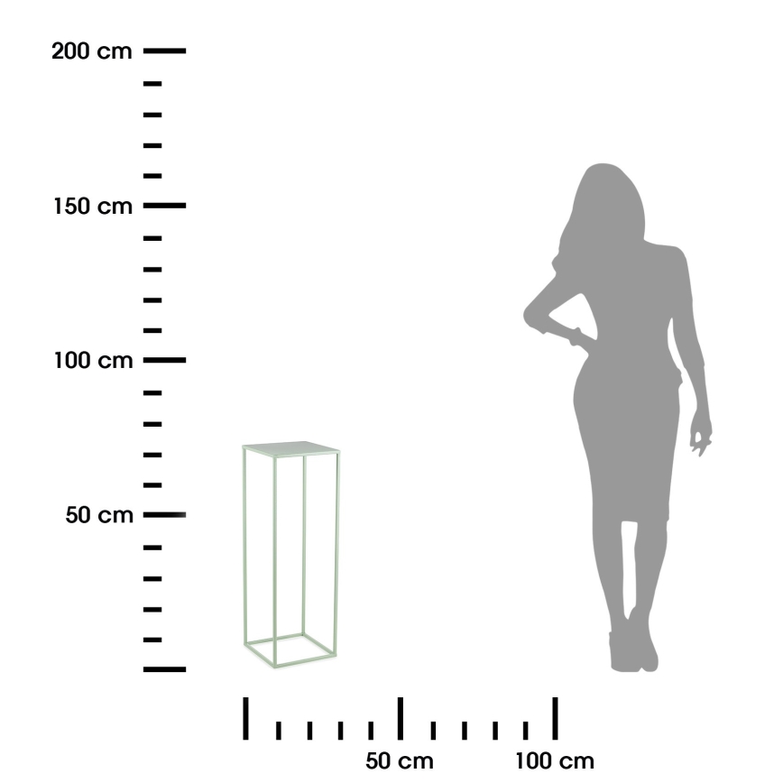 Virágállvány 70x24 cm világoszöld