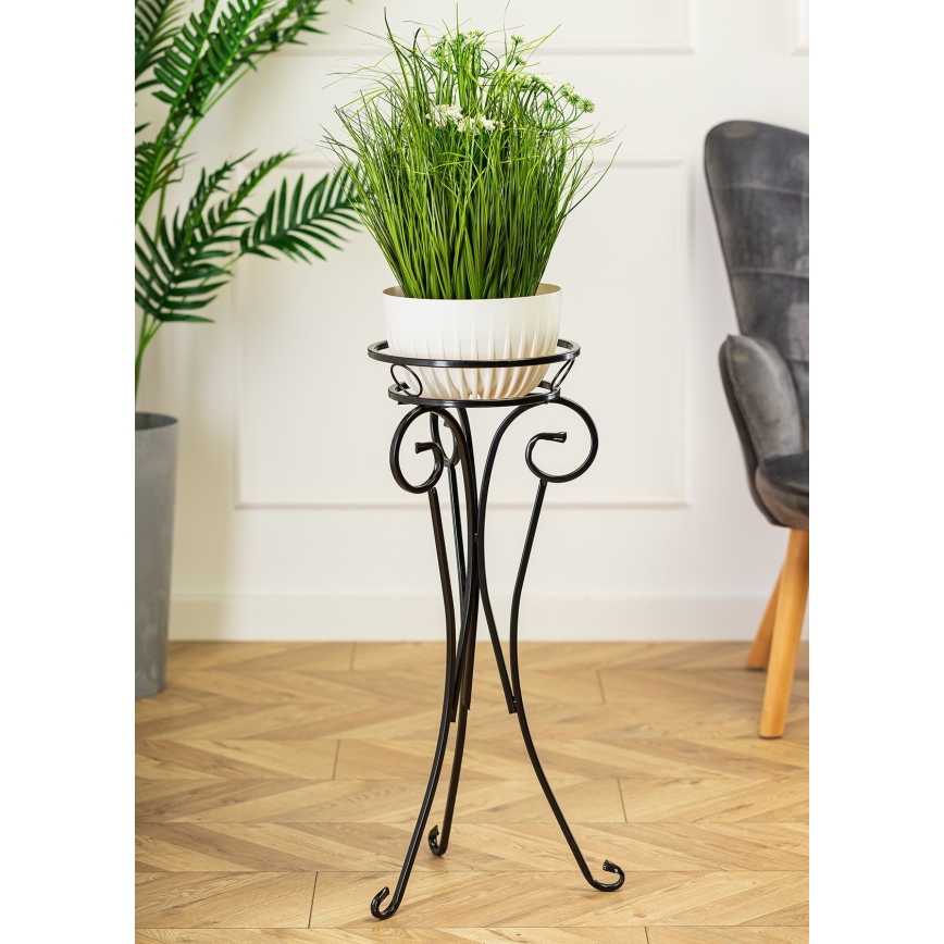 Virágállvány 74x34 cm fekete