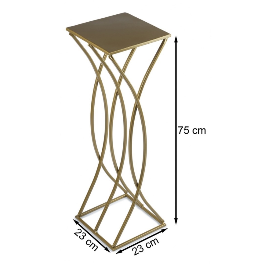 Virágállvány 75x23 cm arany színben