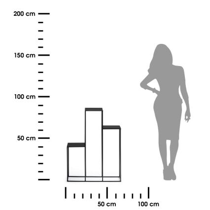 Virágállvány 80x60 cm fekete