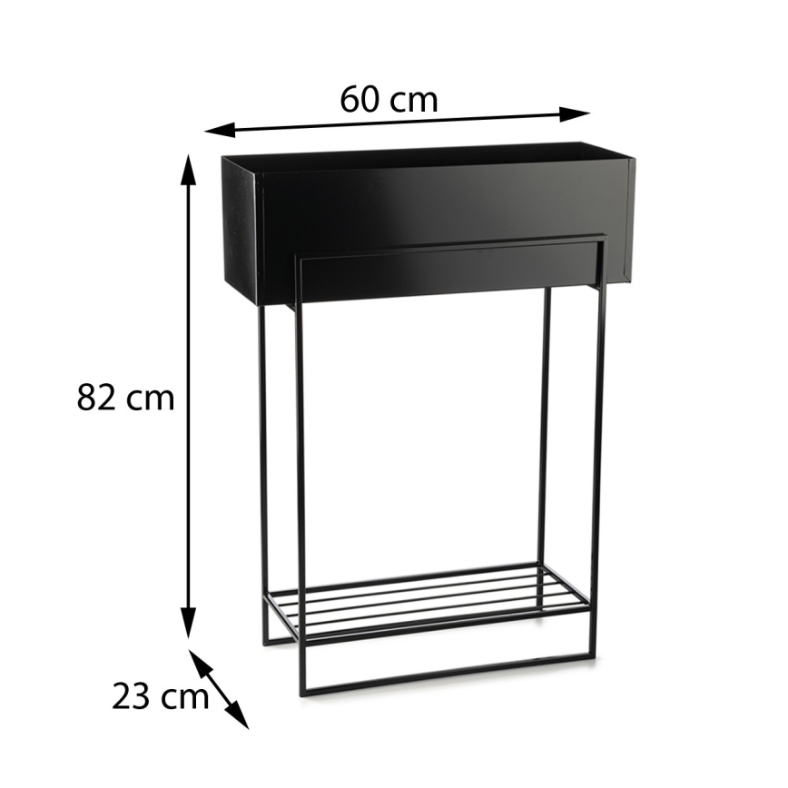 Virágállvány 82x60 cm fekete