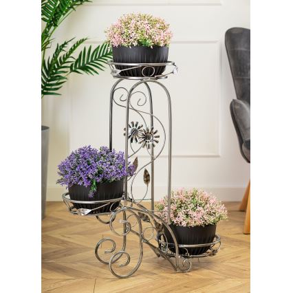 Virágállvány 88x65 cm ezüst