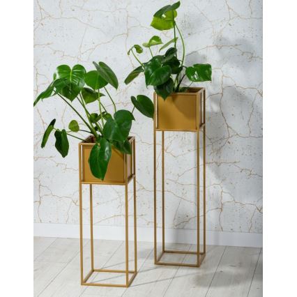 Virágállvány 90x24 cm arany színben