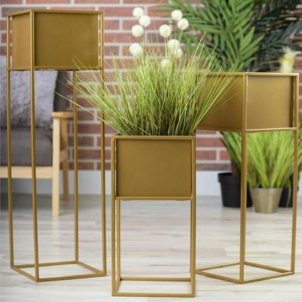 Virágállvány 90x24 cm arany színben