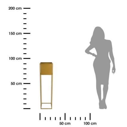 Virágállvány 90x24 cm arany színben