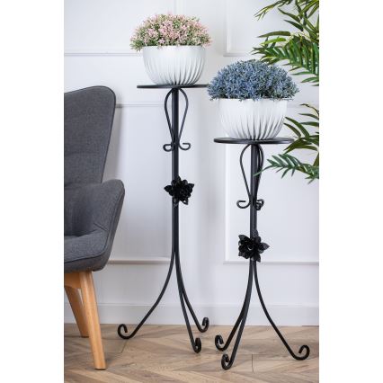 Virágállvány 95x39 cm fekete