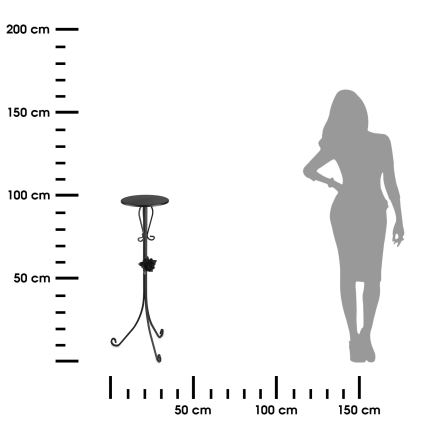 Virágállvány 95x39 cm fekete