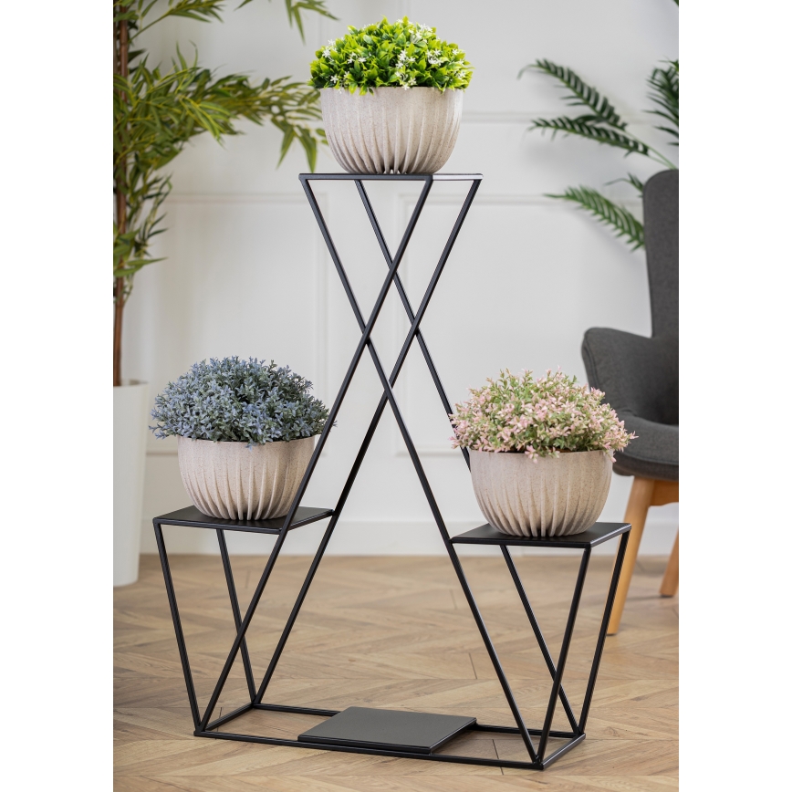 Virágállvány 95x78 cm fekete