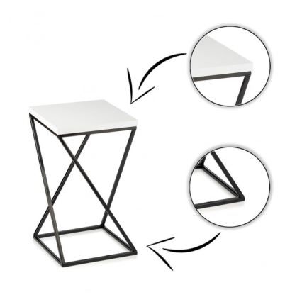 Virágtartó LOFT 40x24 cm fekete/fehér