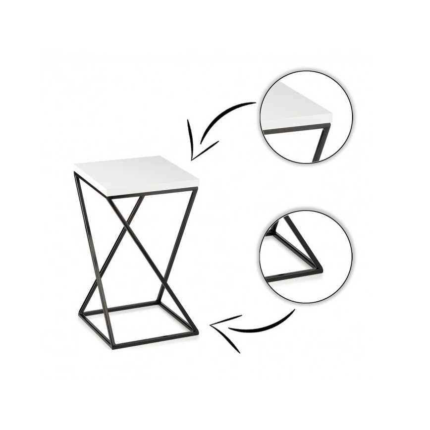 Virágtartó LOFT 40x24 cm fekete/fehér