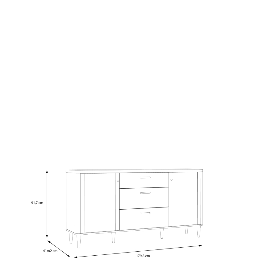 VIRO fiókos komód barna/bézs