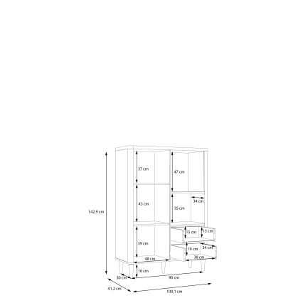 VIRO komód barna/bézs