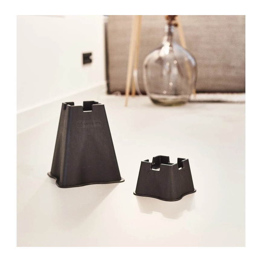 Vitility - 4 darabos, 7 cm-es ágyemelő, fekete