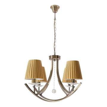 VITORIA láncos csillár 4xE14/40W/230V sárga/sárgaréz