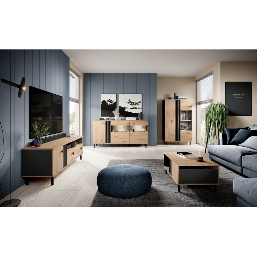 Vitrin BADIA tölgy/antracit