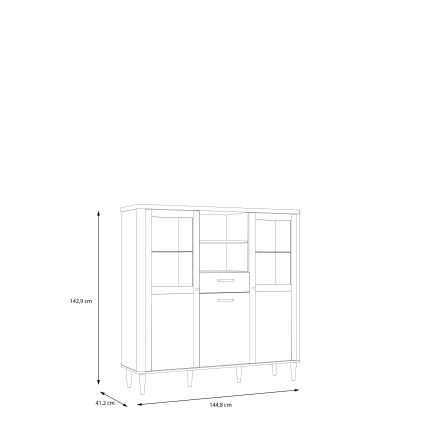 Vitrin VIRO barna/bézs