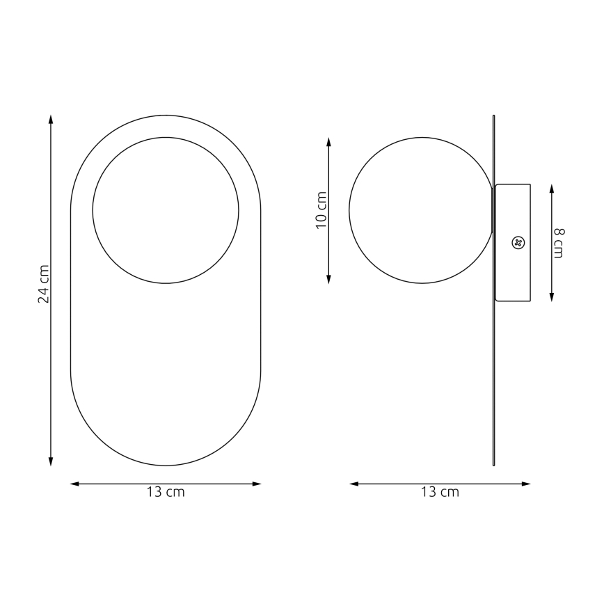 VIVA falilámpa 1xG9/8W/230V fehér