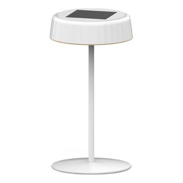 VIVIEN LED asztali lámpa, dimmelhető, napelemes, újratölthető — 3W/5V, 2700K, 1600 mAh, IP54, fehér