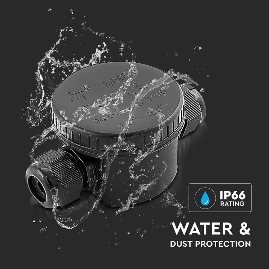 Vízálló csatlakozó IP66 fekete