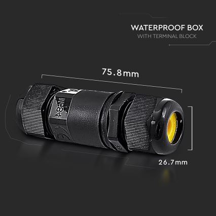 Vízálló csatlakozó IP68 fekete