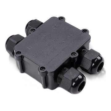 Vízálló csatlakozódoboz IP68 fekete
