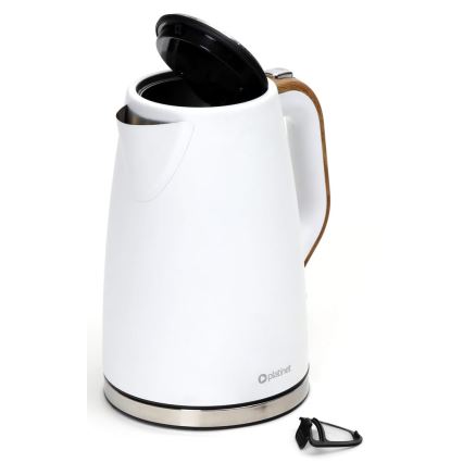 Vízforraló 1,7 l 2400W/230V rozsdamentes acél/fehér