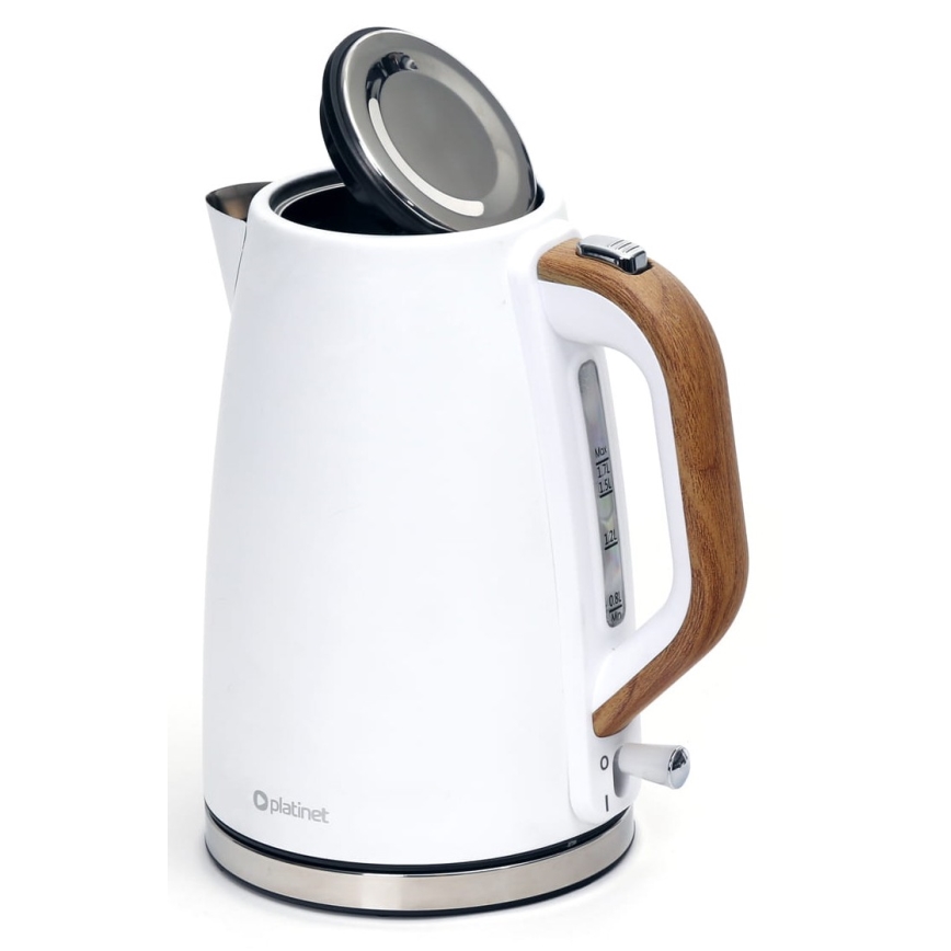 Vízforraló 1,7 l 2400W/230V rozsdamentes acél/fehér