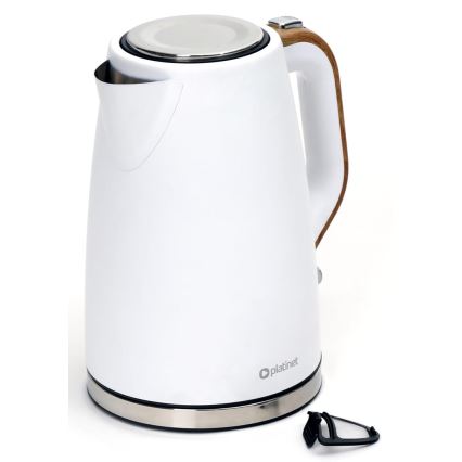 Vízforraló 1,7 l 2400W/230V rozsdamentes acél/fehér