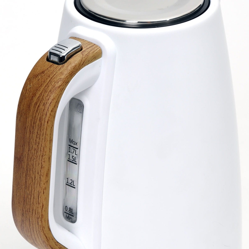 Vízforraló 1,7 l 2400W/230V rozsdamentes acél/fehér
