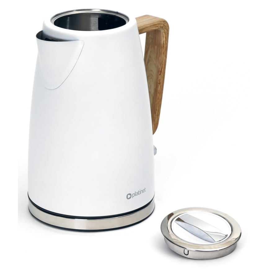 Vízforraló 1,7 l 2400W/230V rozsdamentes acél/fehér