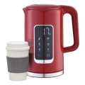 Vízforraló LCD kijelzővel 1,7 l 2200W/230V piros + bögre 450 ml