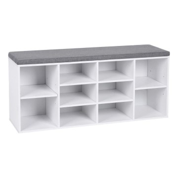 VOREN cipős szekrény fehér/szürke