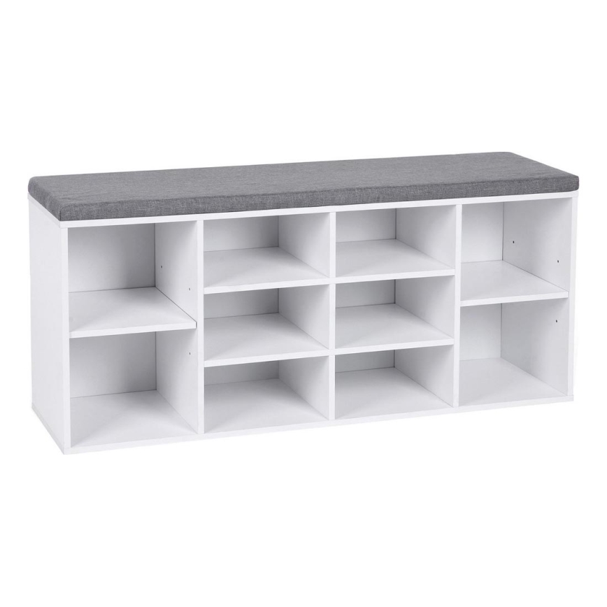 VOREN cipős szekrény fehér/szürke