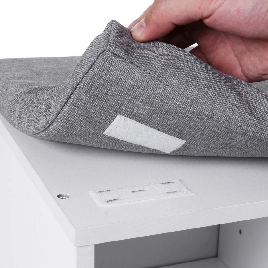 VOREN cipős szekrény fehér/szürke