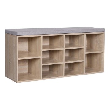 VOREN cipőtároló barna/szürke