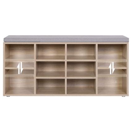 VOREN cipőtároló barna/szürke