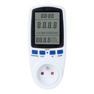 Wattmérő és áramfogyasztásmérő3600W/230V