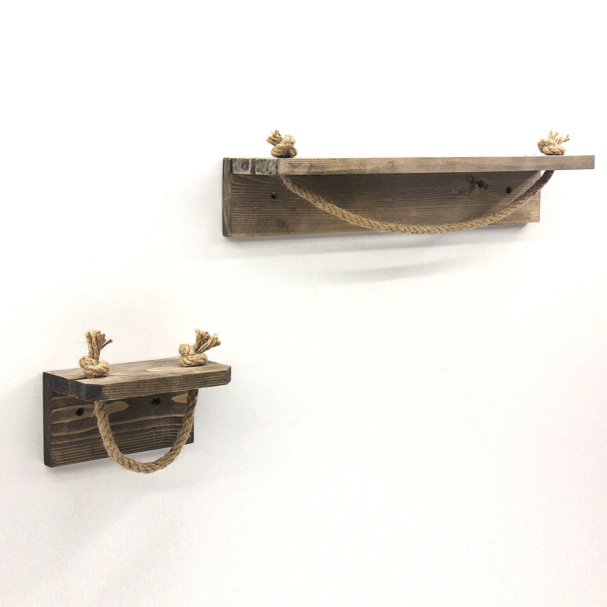 WC-papír tartó 10,5x17 cm + fali polc 10x50 cm fenyő