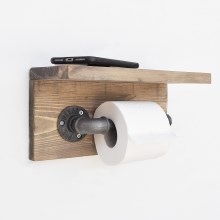 WC-papír tartó polccal BORURAF 14x30 fenyő