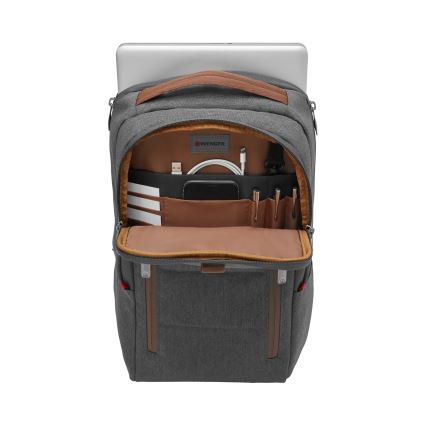 Wenger - 15 l-es, 16-os laptop hátizsák 12-os tablet zsebbel + City Upgrade 2 az 1-ben keresztpántos táska, szürke