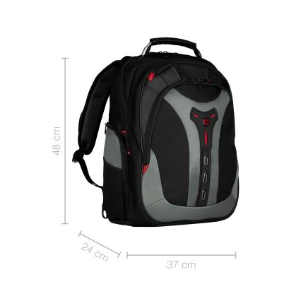 Wenger - Laptop hátizsák 25 l 17 tabletzsebbel 12 Pegasus fekete/szürke