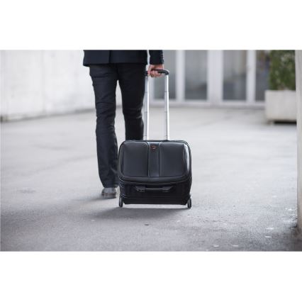 Wenger - Utazóbőrönd kerekekkel 25 l 17 + 15,6 laptop táska Patriot fekete