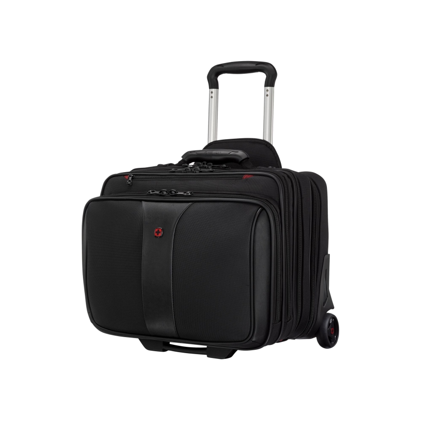 Wenger - Utazóbőrönd kerekekkel 25 l 17 + 15,6 laptop táska Patriot fekete