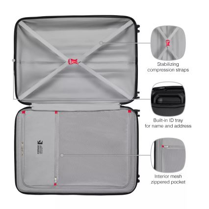 Wenger - Bőrönd gurulós, 93 l Prymo fekete