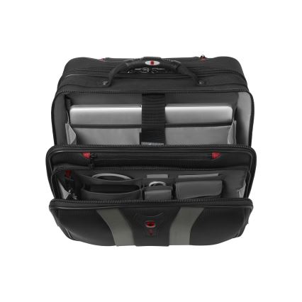 Wenger - Utazóbőrönd kerekeken 29 l + Laptop tartó 15,6 Granada fekete