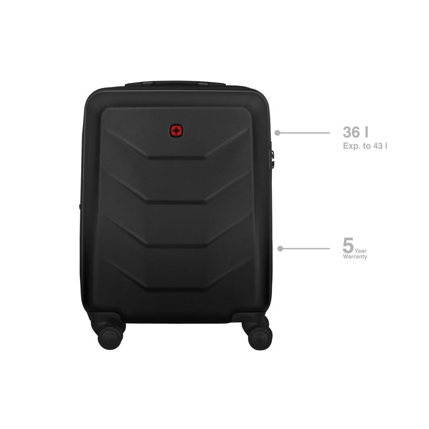 Wenger - Utazóbőrönd kerekeken 36 l Prymo fekete