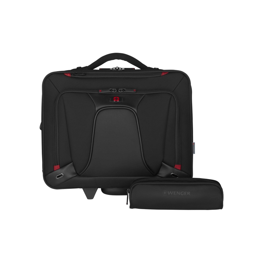 Wenger - Üzleti bőrönd kerekeken 20 l 16 Transfer fekete