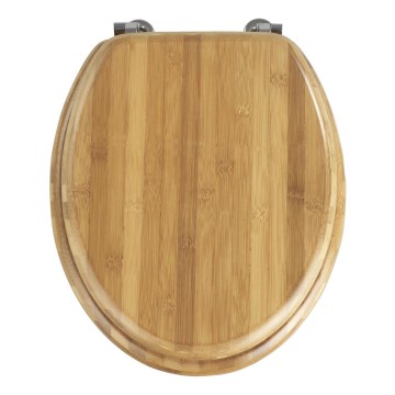 WENKO 144726100 - WC-ülőke BAMBOO 34x41 cm barna/ezüst
