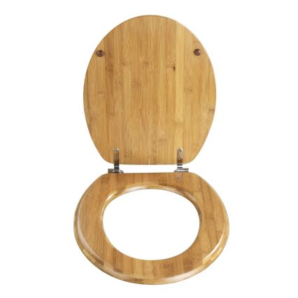 WENKO 144726100 - WC-ülőke BAMBOO 34x41 cm barna/ezüst