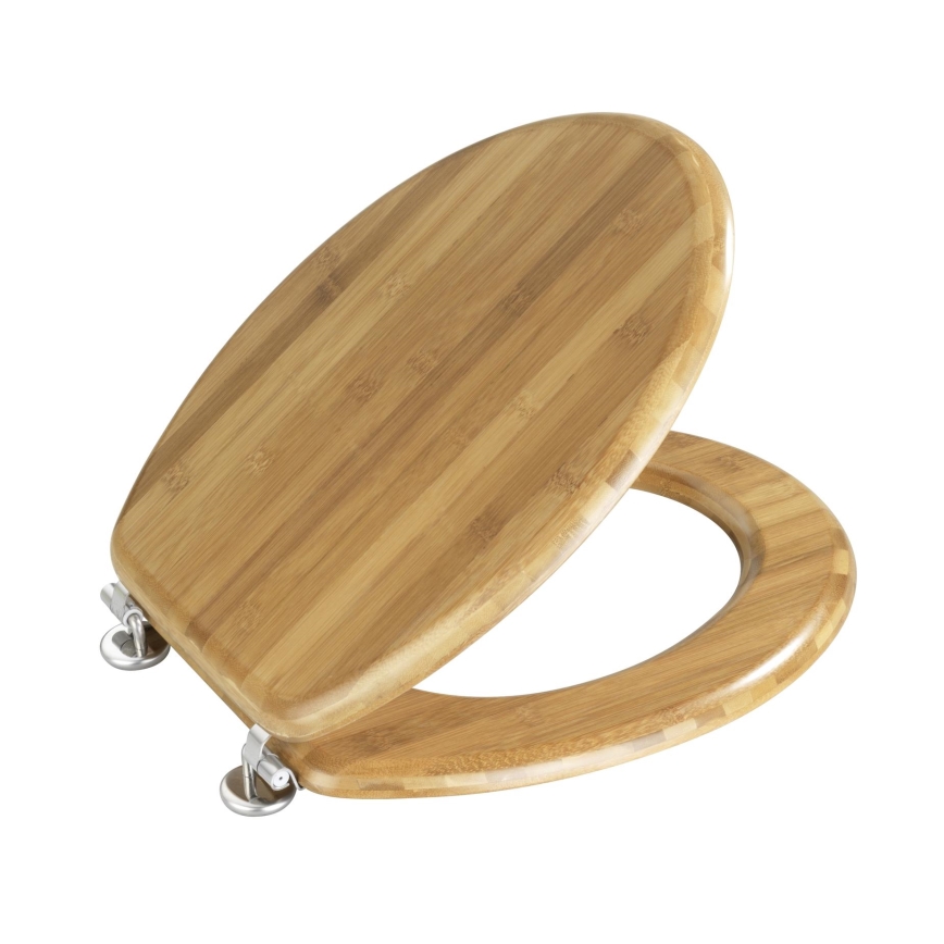 WENKO 144726100 - WC-ülőke BAMBOO 34x41 cm barna/ezüst